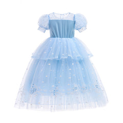 Frozen 2 Girl Princess Elsa Costume Dress With Cape For Birthday Holiday