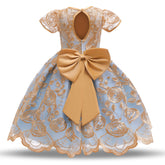 Flower Girl Dresses Toddler Kids Lace Princess Kids Formal Wedding Birthday Holiday Party