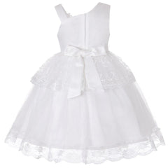 Flower Girl Dresses Lace Cute Princess Kids Formal Wedding Birthday Holiday Party