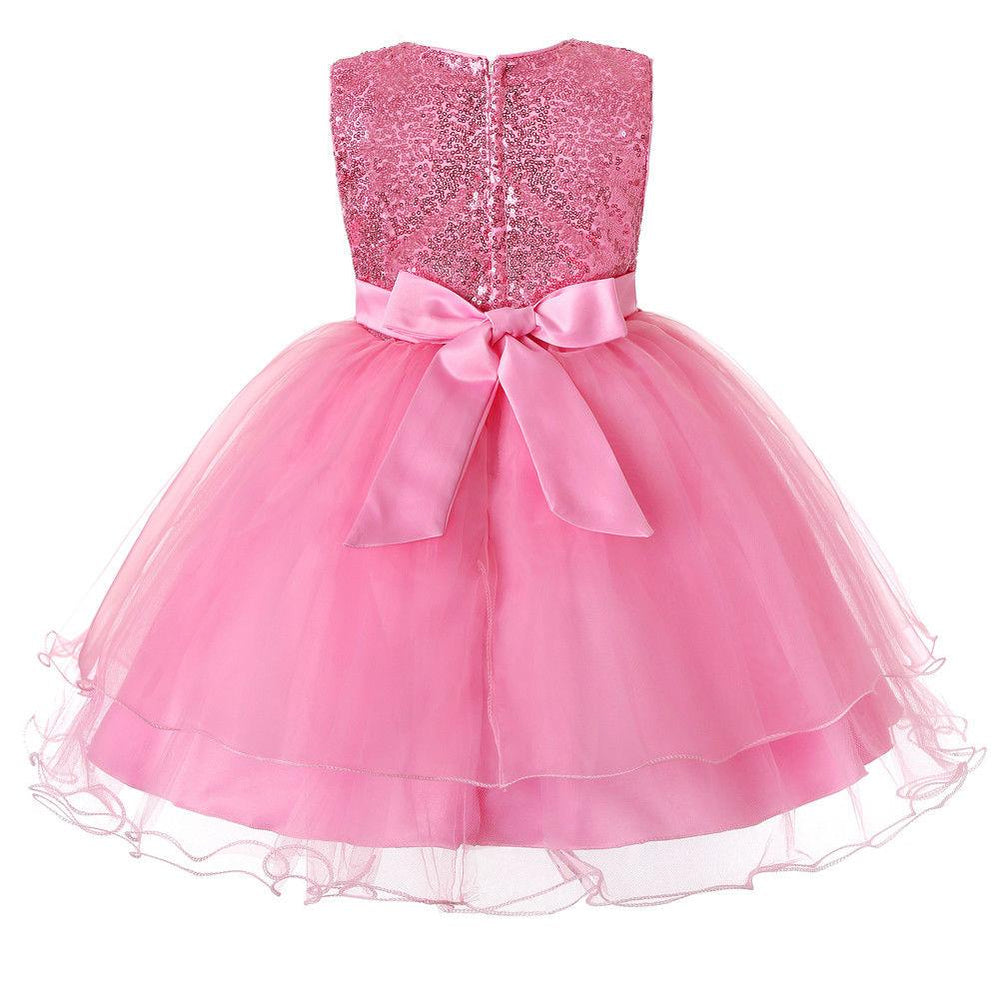 Flower Girl Dresses Sequin Princess Wedding Birthday Holiday Party Formal Graduation