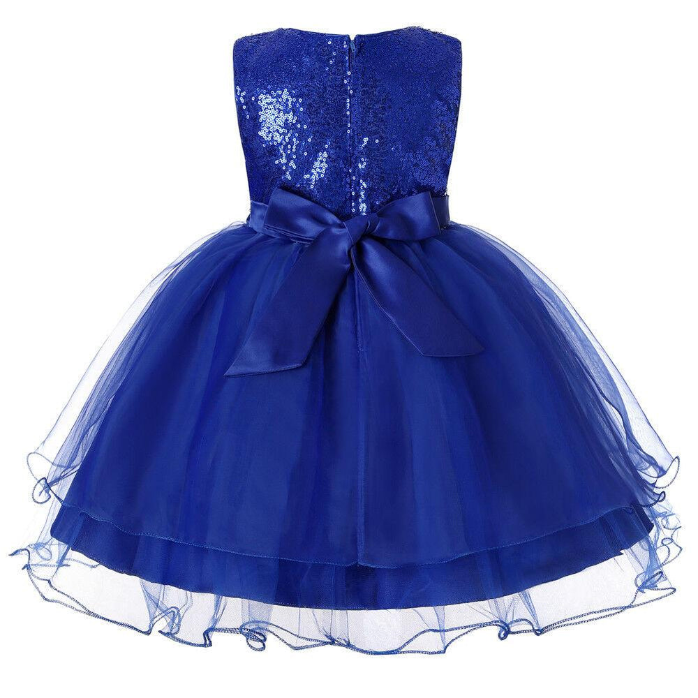 Flower Girl Dresses Sequin Princess Wedding Birthday Holiday Party Formal Graduation