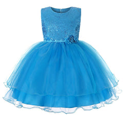 Flower Girl Dresses Sequin Princess Wedding Birthday Holiday Party Formal Graduation