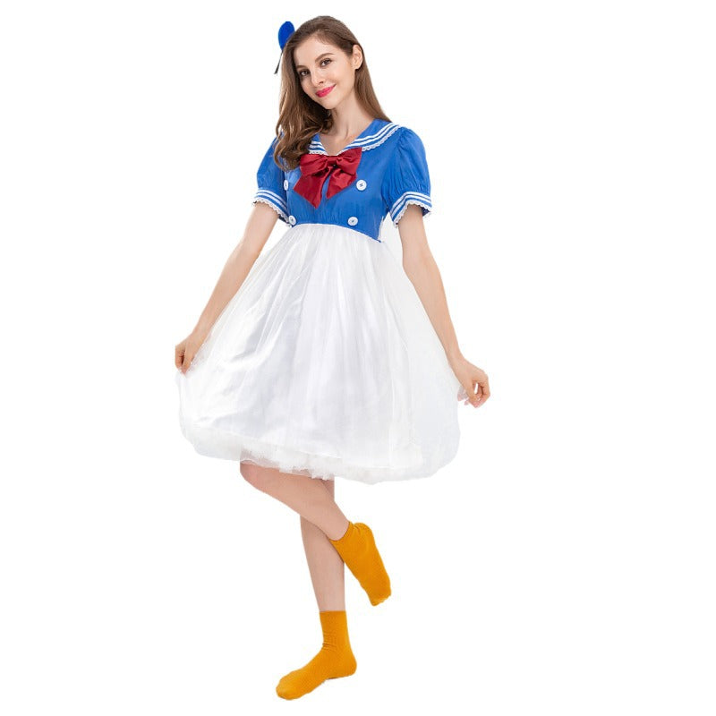 Inspired Women Donald Duck Dress Adult Cosplay Character Halloween Costume