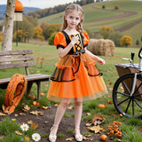Witch Cosplay Girl Costume Dress Set For Party Holiday Halloween Masquerade