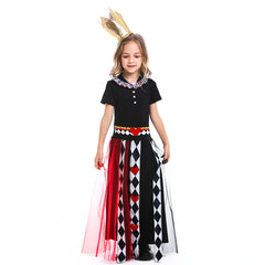 Alice The Red Queen New Girl Costume Dress Cosplay Party Holiday Halloween