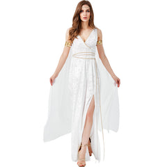 Ancient Greek Goddess Dress Costume Woman Cosplay Halloween