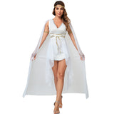 Ancient Greek goddess Costume Woman Cosplay Halloween With Cape