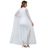 Ancient Greek goddess Costume Woman Cosplay Halloween With Cape