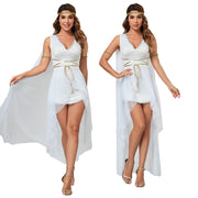 Sexy Classic Greek Goddess Cosplay Women's Costume Dress With Shawl