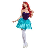 The Little Mermaid Ariel Princess Dress Adult Cosplay Character Halloween Costume