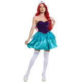 The Little Mermaid Ariel Princess Dress Adult Cosplay Character Halloween Costume