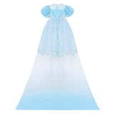 Frozen Princess New Elsa Girl Dress Costume With Cape For Cosplay Halloween Party