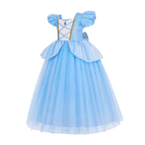 New Girl Princess Rapunzel Belle Cinderella Costume Dresses For Cosplay Halloween Party