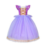 New Girl Princess Rapunzel Belle Cinderella Costume Dresses For Cosplay Halloween Party