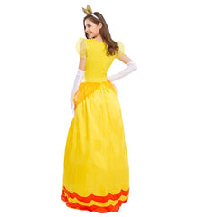 Super Mario Daisy Princess Woman Costume Dresses Cosplay Halloween