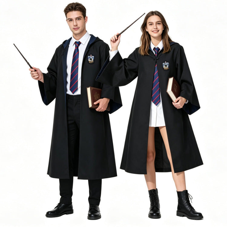 Wizard Magic Academy Cosplay Robe Cloak Costume for Adults and Kids