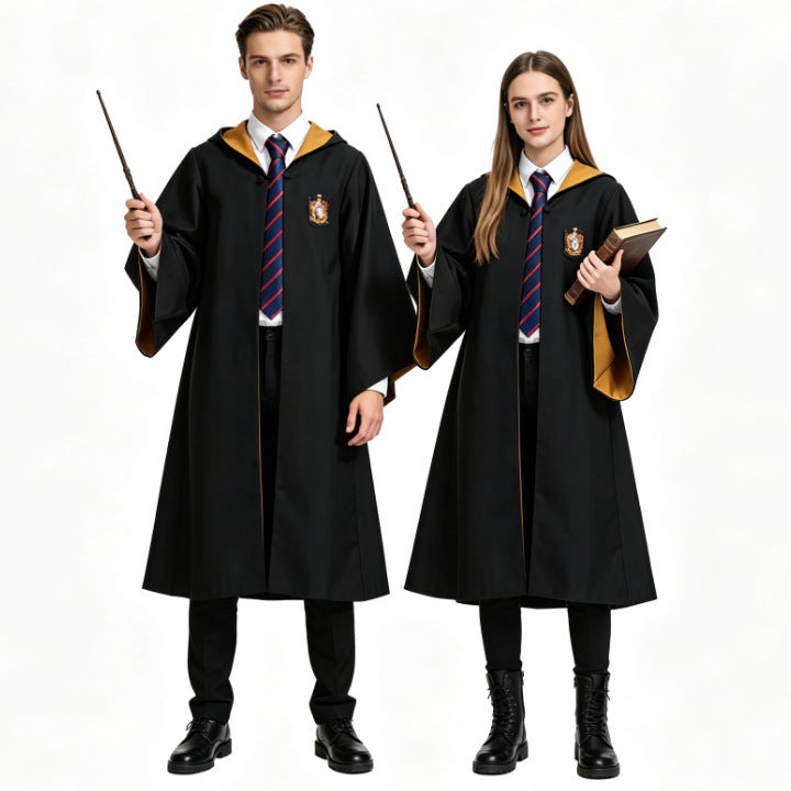Wizard Magic Academy Cosplay Robe Cloak Costume for Adults and Kids