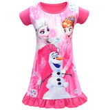 Frozen Elsa Anna Olaf Nightgown Pajama For Girls