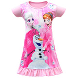 Frozen Elsa Anna Olaf Nightgown Pajama For Girls