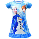 Frozen Elsa Anna Olaf Nightgown Pajama For Girls