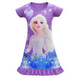 Frozen Elsa Nightgown Nightdress Pajamas For Girls