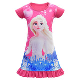 Frozen Elsa Nightgown Nightdress Pajamas For Girls