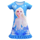 Frozen Elsa Nightgown Nightdress Pajamas For Girls