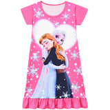 Frozen Elsa Anna Nightgown Nightdress Pajamas For Girls