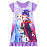 Frozen Snowflake Elsa Anna Olaf Nightgown Pajama For Girls