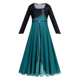 Frozen 2 Anna Costume Set Girl Dress Cape Cosplay Party Holiday Halloween