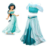 New Jasmine Costume Cosplay Princess Off Shoulder Girl Dresses