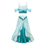 New Jasmine Costume Cosplay Princess Off Shoulder Girl Dresses