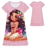 Moana 2 Nightgown Girl Dress Flowers Pajamas For Girls