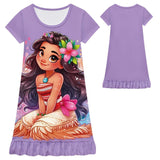 Moana 2 Nightgown Girl Dress Flowers Pajamas For Girls