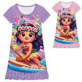 Moana 2 Nightgown Flowers Pajamas For Girls