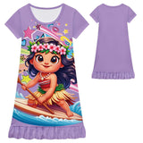 Moana 2 Nightgown Flowers Pajamas For Girls