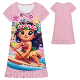 Moana 2 Nightgown Flowers Pajamas For Girls