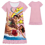 Moana 2 Maui Nightgown Flowers Dress Pajamas For Girls