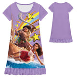 Moana 2 Maui Nightgown Flowers Dress Pajamas For Girls