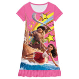 Moana 2 Maui Nightgown Flowers Dress Pajamas For Girls