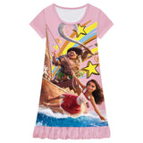 Moana 2 Maui Nightgown Flowers Dress Pajamas For Girls