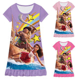 Moana 2 Maui Nightgown Flowers Dress Pajamas For Girls