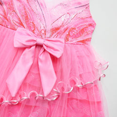 Wicked Glinda Costume Dress Pink Tulle Party Gown with Bow for Girls
