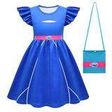 Zombies 4 Halloween Addison Cosplay Costume Dress Blue Uniform For Girls