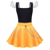 KPop Demon Hunter Rumi Zoey Cosplay Party Set Short-sleeved Shirt Costume Dress