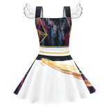 KPop Demon Hunter Rumi Zoey Cosplay Party Set Short-sleeved Shirt Costume Dress