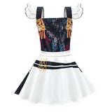 KPop Demon Hunter Rumi Zoey Cosplay Party Set Short-sleeved Shirt Costume Dress