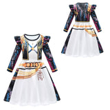 KPop Demon Hunters Rumi Zoey Cosplay Party Costume Dress Set For Girls