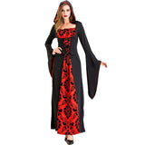 Women's Halloween Witch Costume Gothic Vampire Adult Cosplay Dress