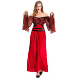Women's Halloween Witch Medieval Costume Gothic Vampire Adult Cosplay Dress